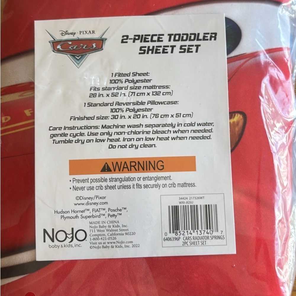Disney Pixar Cars Toddler Bedding Set